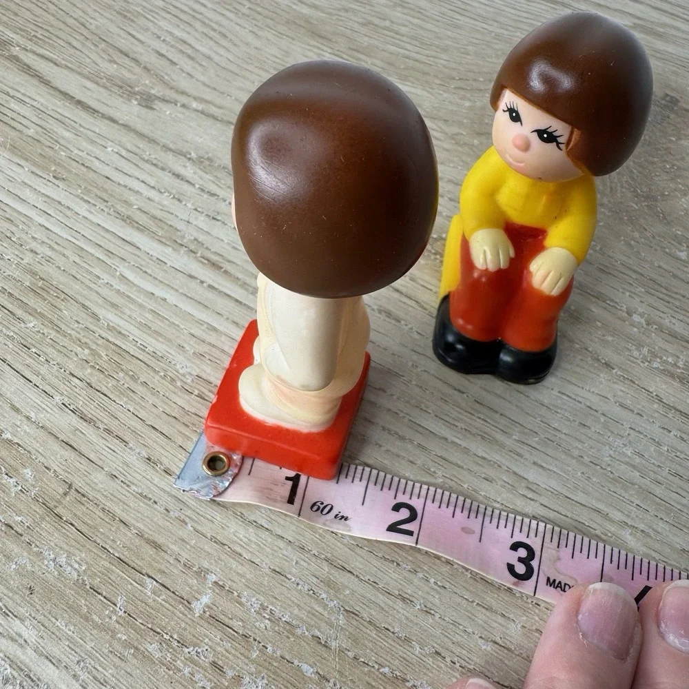 Lot of 2 Vintage‎ 1980's TYCO Brick Block People Rubber Building Vinyl Figures